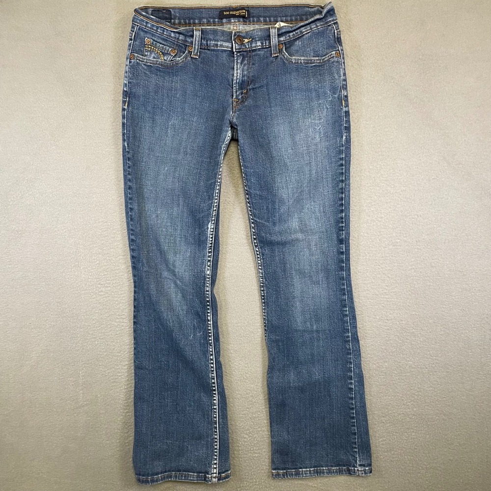 Levi's 524 Too Superlow Bootcut Jeans Women's Medium Wash Stretch Low Rise